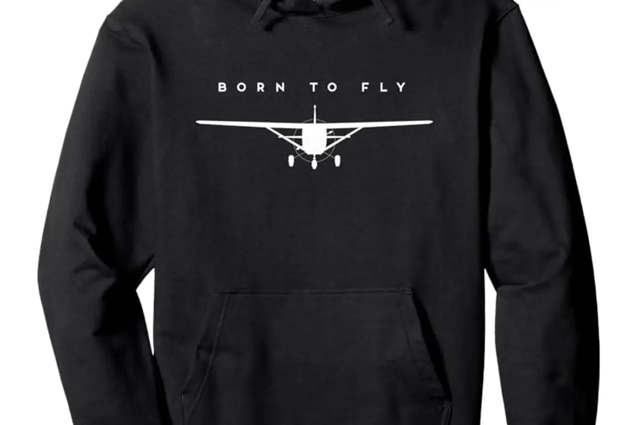 "Born to Fly" Single Engine Prop Airplane Hoodie